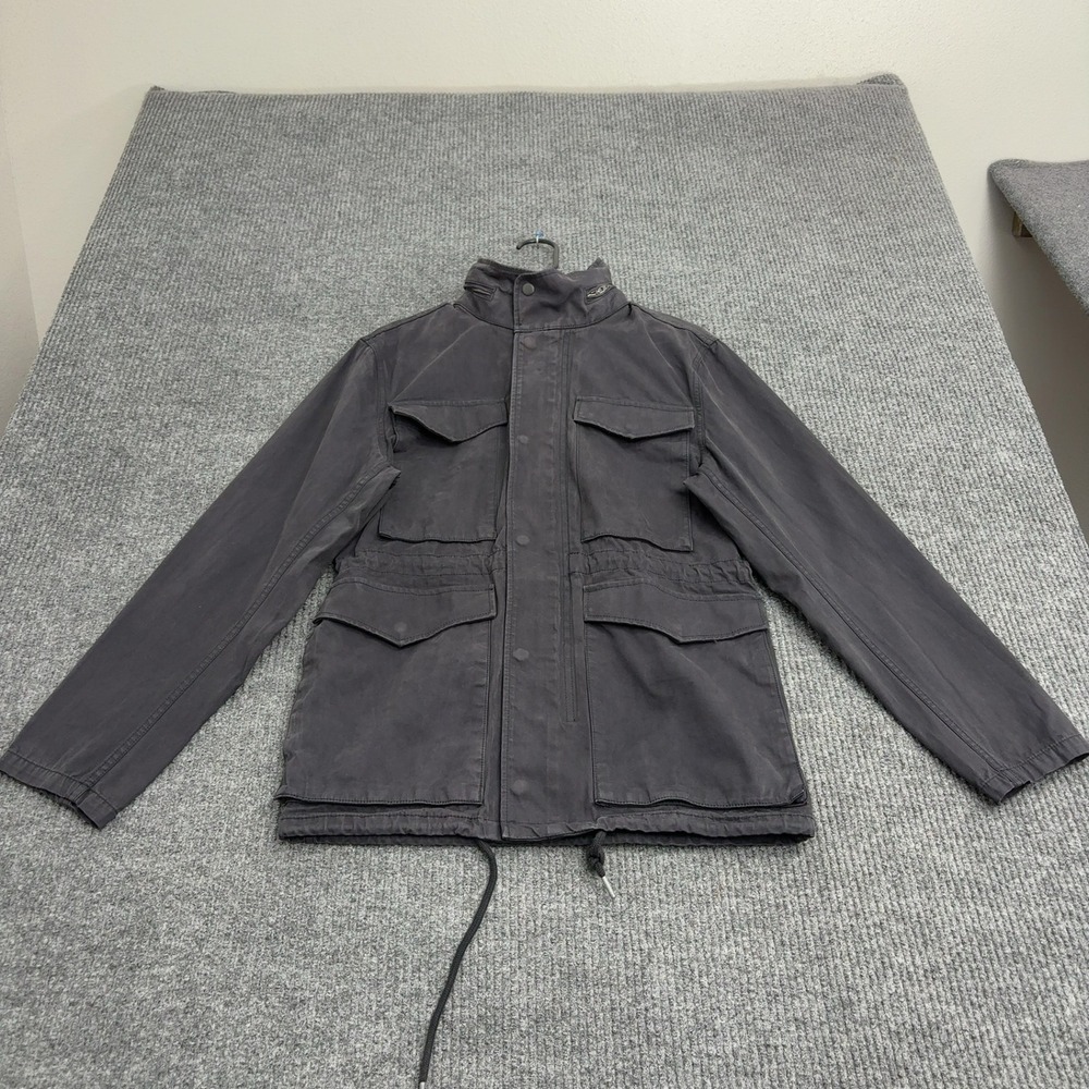 Madewell Field Jacket Small Gray Cotton Utility Cargo Military Casual Streetwear